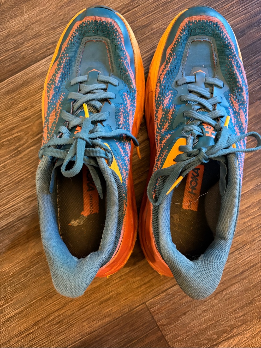 Hoka One One W Speedgoat 5 Blue Coral Camellia Activewear Running Shoes 7.5B - Picture 5 of 6